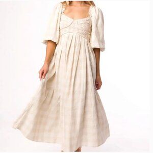 Elegant Cream Maxi Dress